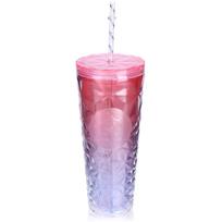 Starbucks Overseas Limited Holiday Straw Tumbler Winter Snowflake Cup 710ml Gradient Purple