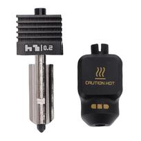 Hotend Kit Fit for Bambu Lab P2S 3D Printer Upgraded Removable Hardened Steel Nozzle 0.2MM Extruder Print Head black