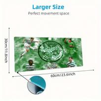 Celtic Football Team Logo Mouse Pad, Large Gaming Desk Mat, Non-slip XXL Mousepad for Laptop & Tablet, Mini PC Playmat with Stitched Edges 30cmx60cm(11.8x23.6inch) beige
