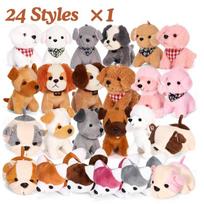 24/48Pcs Dog Stuffed Animal Adopt Me Plush Small Stuffed Animals Bulk for Birthday Party Favors Goodie Bag Stuffer(4.3inch) beige