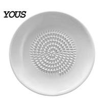 Dishwasher Safe Herb Grinder Ceramic Garlic Grater Plate, Manual Ginger Masher for Kitchen, Non Slip Grinding Dish Nut Bowl Chili And Nuts, blue