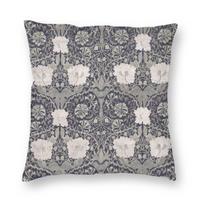 William Morris Honeysuckle Tulip Pillowcase Polyester Linen Velvet Creative Zip Decor Throw Pillow Case Home Cushion Case x 30cmx30cm(12x12Inch) gray