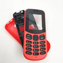 For Nokia 130 2017 TA-1017  Full Complete Mobile Phone Housing Facing Case + backshell Back  + English Keyboard raudona