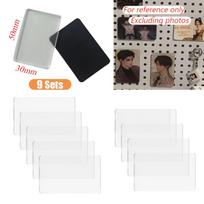 9~50 Rinkinys 5×3cm Stačiakampis DIY Akrilo Magnetų Rinkinys Šaldytuvo Magnetas Namų Dekoras Individualios Nuotraukos Atvirukas Rankų Darbo Amatai black