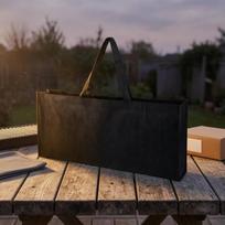 Reinforced Camp Cooker Carry Case Flat Barbecue Storage Bag for Outdoor black