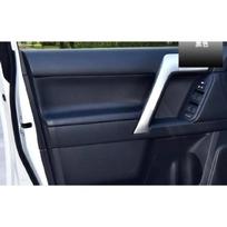 4PCS Microfiber Front / Rear Door Panel Armrest Leather Cover For Toyota Prado 2010 2011 2012 2013 -2018    Car Interior juoda