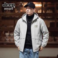 JEEP SPIRIT Men's Multi-functional Hooded Jacket M gray