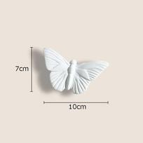 Flying Butterflies Wall Hanging Ornaments Living Room Decoration Background Display Ceramic Butterfly Wall Mounted Pendants gray
