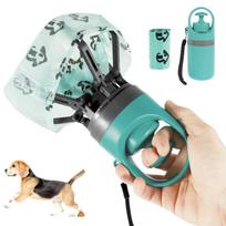Pet Toilet Portable Outdoor Garbage Bag, Dog Toilet Six Claw Shovel Fecal Dispenser žalia
