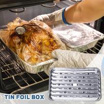 Disposable Aluminum Foil Broiler Pan For Oven (10 Pack) Sheet Pans For Grilling,Roasting Rack,Trays With Ribbed Surface For BBQ Grill-Like Texture One Size brown