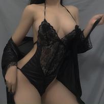 Sex lingerie sexy plus size bathrobe two-piece set passion seduction uniform suit women One size fits all juoda