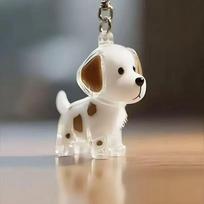 Clear Puppy Hair Memorial Keepsake Capsule Pet's Dog Fur Container DIY Pendant Keychain Decor Pet Lovers Home Display Gifts white