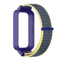 Nailono kilpinis dirželis Redmi Band 3, kvėpuojantis apyrankės dirželis Xiaomi Mi Band 9 Active/Redmi Band 3 sportiniam laikrodžiui, Correa For Mi Band 9 Active juoda