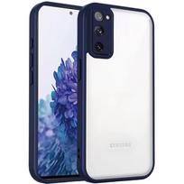 For Samsung S20 FE Case Galaxy S20FE Phone Case S20 FE Cover Air Cushion Shockproof Silicon Bumper Clear Matte Back Cover Hard Galaxy S20 FE 2022 blue