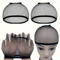 4Pcs Elastic Mesh Wig Caps for Adults, Unisex High-Strength Durable Closed Wig Net juoda