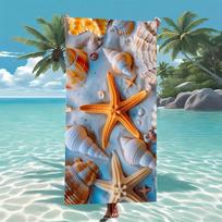 1pc Extra Large Microfiber Beach Towel, Lightweight Portable, Ideal for Beach Pool Travel Camping Swimming W30*H60(CM) gray