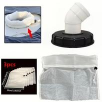 3Pcs Nylon Filter Net, Suitable For IBC Tanks - 11.81x 11.81inch Mesh Lining With Drawstring Closure, Ideal For Ventilation, Rainwater Storage Tanks 3Pcs white