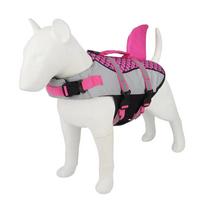 Pet Life Jacket Vest Harness Shark Swim Dog Clothes Summer Swimwear Puppy Dog Vest Scales Shark Design for Swimming (Rose,XS（old）) ryškiai rožinė