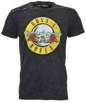 Guns N Roses Logo T Shirt Official Classic Black Snow Wash Slash New S M XL S yellow