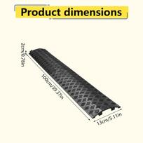 Cable Protector Ramp Protective Wire Cord Cover Waterproof Sidewalk Speed Bump Cable Ramp for Road Driveway Asphalt Walkway juoda