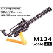 1/6 Scale WWII Military Weapons German Army MG42 Gatling Machine Gun Model Assembly Puzzles Building Soldier Action Figure Toys raudona