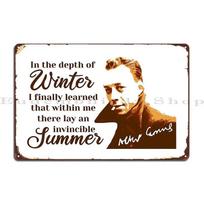 Philosopher Albert Camus Quotes Pop Art  Metal Sign Iron Mural Wall Decor Cinema Custom Tin Sign Poster 30x40cm(11.8x15.7inch)