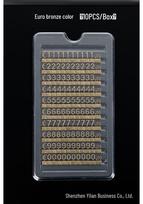 Gold Metal Price Tags for Jewelry & Perfumes Bronze-colored Euro; Medium Size 8*4MM gray