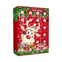Christmas Keychain Blind Box 24-Day Advent Calendar Blind Box Resin Pendant Gift Box beige