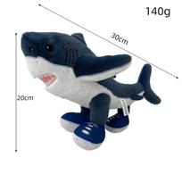 30Cm Italian Brainrot Tralalero Tralala Plush Doll Anime Stuffed Soft Cushion Pillow Peripheral Toy Fans Custom Gift 30cm gray