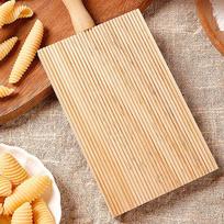 Medinis sviesto stalas ir ledų pagaliukai Medinė garganelli lenta Natūralaus medžio Praktiška makaronų gnocchi makaronų lenta Gamyba Rankų darbo onesize beige