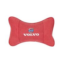 Suede Galvos Atrama Automobilio Kvėpuojanti Atminties Putų Kaklo Pagalvėlė Volvo V60 V40 XC90 S60 C30 XC60 V50 S90 XC40 S80 T6 V90 EX30 EX90 EM90 VO2 raudona