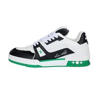 LOUIS VUITTON Trainer Leather Low top Skateboard Shoes Men's Green 1ADDY3 42 žalia