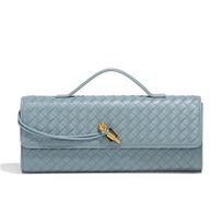 Unikalus dizainas Austa Baguette tipo Crossbody rankinė: Aukščiausios klasės, Madingas, Išskirtinės tekstūros, Tobula vakarinė delninė moterims gray