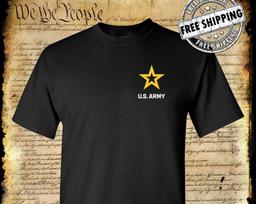 US Army New Logo Crest T-Shirt / United States of America Military Official Licensed M black
