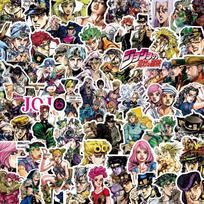 82PCS JJBA JoJos Bizarre Adventure Waterproof Anime Stickers Manga Character Graffiti Decals Laptop Water Bottle Decor Fans Gift gray