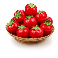 6 Pcs Fake Tomatoes Foam Made Lifelike Vibrant Red Faux Artificial Tomato Decor for Home Kitchen Garden Tabletop red