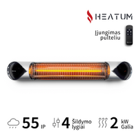 Sieninis šildytuvas Heatum CORE H2000R Silver