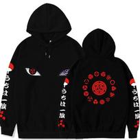 2025 Naruto Manga inspiré sweat à capuche automne hiver LaidBack sweat unisexe haut tendance sweat à capuche pour femme 100 black