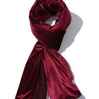 SEARCH410 Velvet Muffler Blood Wine FREE black