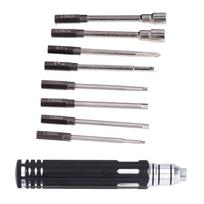 Screwdriver Set High Strength Simple Practical Design 8 in 1 Household Maintenance Tools gray