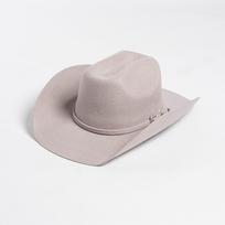 100% Vilnos Įdubęs Viršus Skrybėlė Madinga Sagtis Diržui Dekoratyvinis Vilnos Garbanos Platus Kraštas Fedora Skrybėlė Unisex Vakarų Kaubojaus Skrybėlė 56-58cm pilka spalva