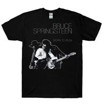 Bruce Springsteen Gimęs Bėgti Juodi Unisex Marškinėliai S gray