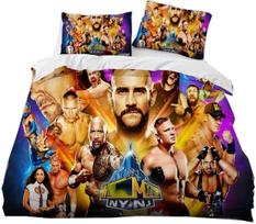 Imtynių žaidimas WWE EAW patalynės komplektas mados imtynės sportas amerikietiškas košmaras Cody Rhodes antklodės užvalkalas lovos antklodės komplektas EU Single(135*200cm)3pcs beige