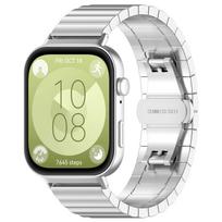Nerūdijančio plieno apyrankė Huawei Watch Fit 3 4 4Pro Dirželis Vyriškas Kilpos Apyrankė Huawei Fit 4 Pro 3 Drugelio Sagtis Apyrankė ant riešo for Huawei Fit 3 sidabras