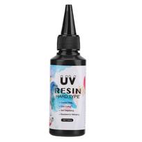 UV derva, rankų darbo „pasidaryk pats“ skaidrios spalvos nuo pageltimo greitai kietėjantys skaidrūs UV klijai, skirti „Craf“ 100g white