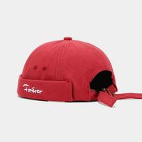 Spring and Summer Cotton Letter Docker Cap Brimless Hat Skullies Beanie Hats Landlord Sailor Cap Men and Women 21 56-60cm wear raudona