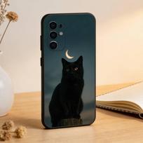 Black Cat  Phone Case For Samsung S25,S24,S21,S22,S23,S30,Ultra,S20,Plus,Fe,Lite,Note,10,Black Cover Samsung S22ULTRA5G black