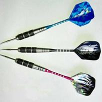 22g All Metal Dart Needle Carved Stainless Iron Aluminum Alloy 5 Line Aluminum Rod Flying Needle Random Portable Outdoor Supply black