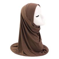 Turbans Modal Cotton Muslim Hijab Rayon Cotton Ready To Wear Islamic Headscarf Full Cover Very Soft Instant Scarf For Women kava