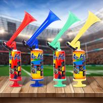 Handheld Air Horn with Loud Voice Soccer Game Horn Portable Air Pump Horn for Boating Sports Events Birthday Parties red blue